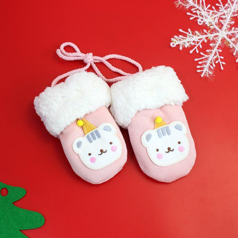 Children's Set of Christmas Scarf, Gloves and Beanie